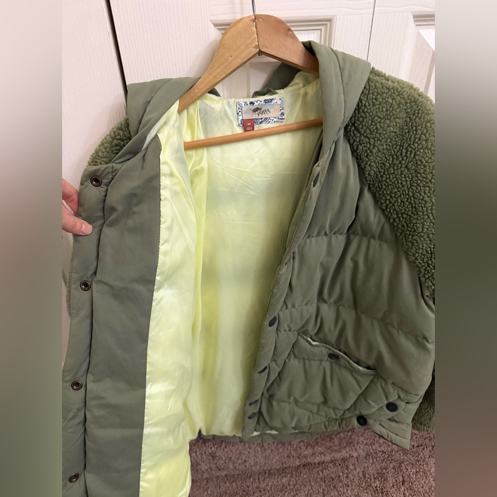 Anthropologie Pilcro Swing Puffer Jacket. Oversized Green Warm XS - Picture 5 of 7